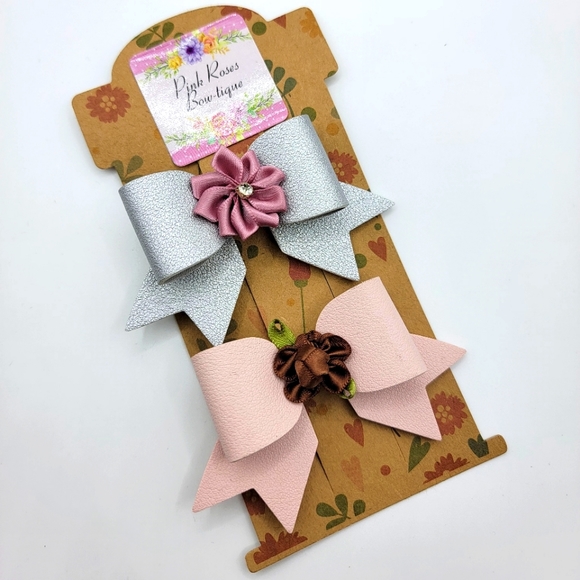 handmade Other - Nwt new 2 Handmade bow clips toddler girls baby